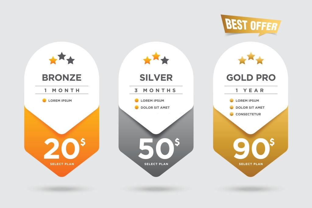 Pricing Packages Comparison stock illustration - Latest Fashion & Lifestyle Trends how to buy hosting plans