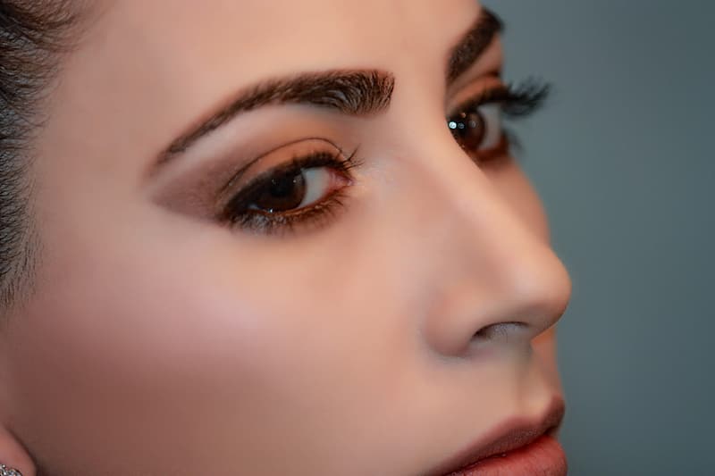 closeup-photo-of-woman-with-red-lipstick-brown-eyeshadow-and-black-eyebrow - Latest Fashion & Lifestyle Trends Grow And Maintain Thicker Brows