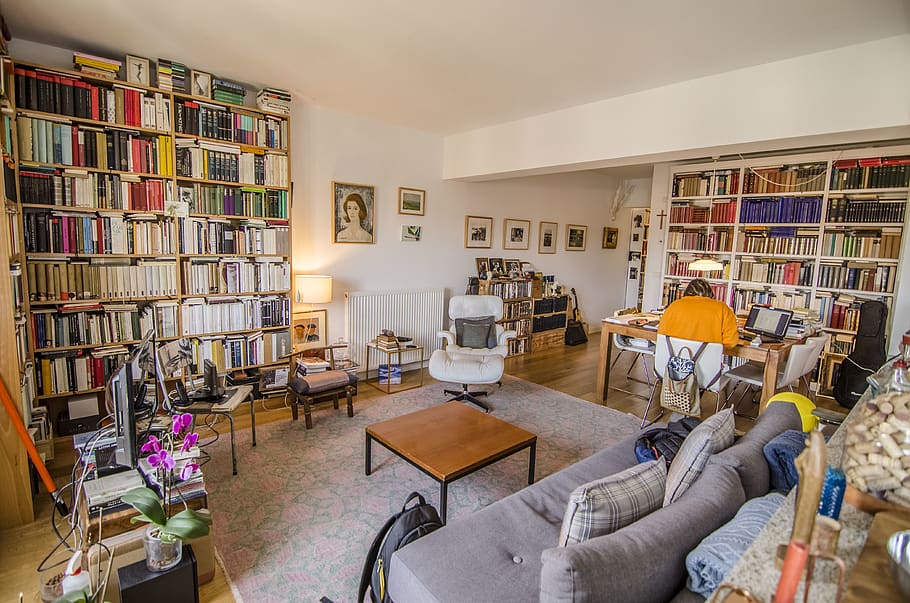 view-of-living-room - Latest Fashion & Lifestyle Trends Creative And Cool Ways to Decorate Home with Books