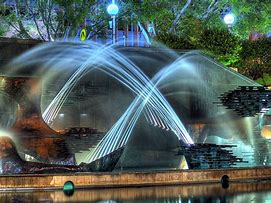 Swimming pool water features