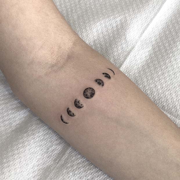 moon phases tattoo