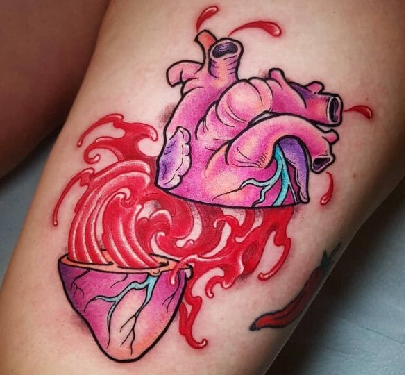 100+ Best Tattoo of a Broken Heart – Broken Heart Tattoos